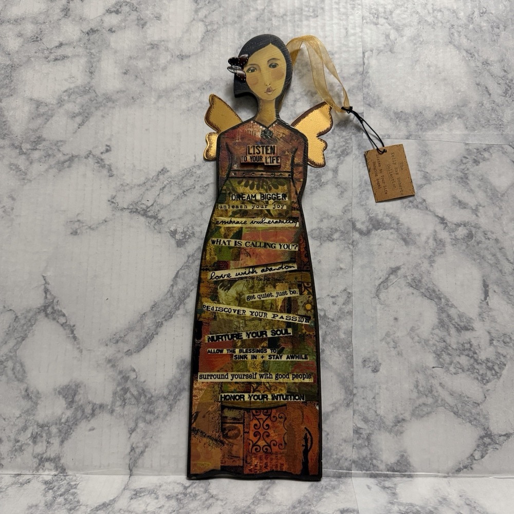 Angel by Kelly Rae Roberts for Demdaco Listen Life Inspiration Hanging Wall Art
